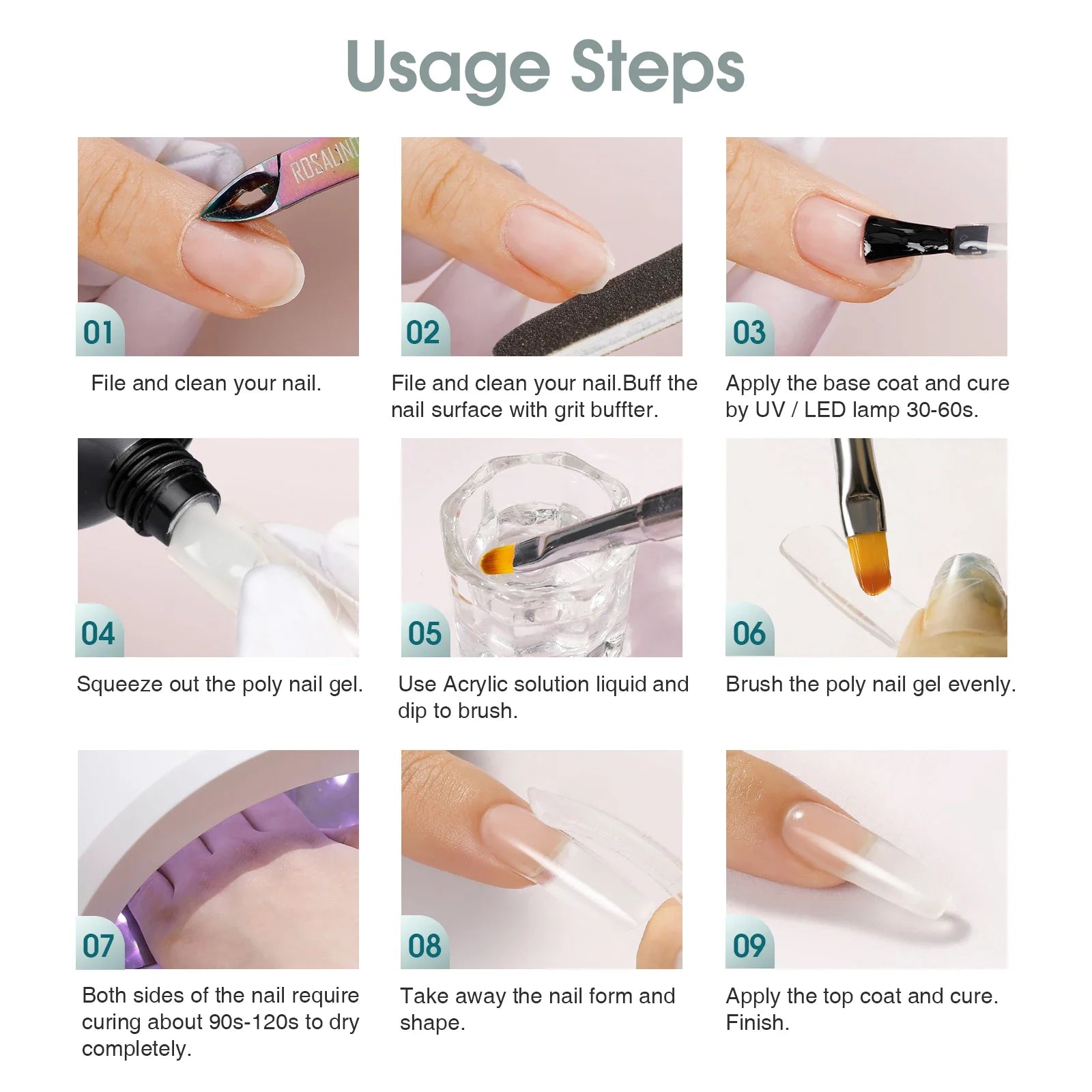 Poly Nagelgel Akrylförlängning Kristall Nagelkonst Hybridlack Sliplösning Poly Nagellack Semipermanent 15/30ml - 24 Timmar Deals