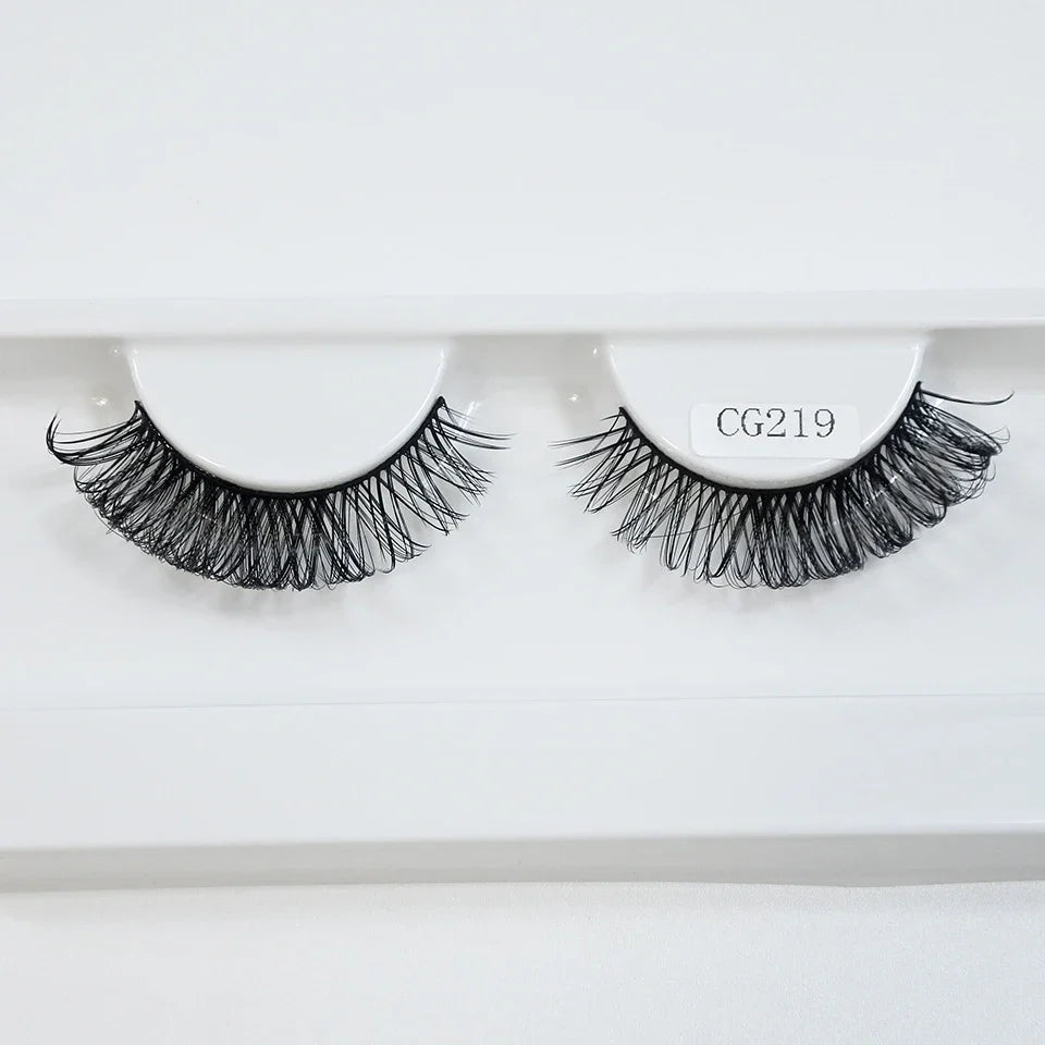 Classic Hybrid Volume Lashes 2022 New Arrival Wispy D Curl Short Russian Strip Lashes Makeup False Eyelashes - 24 Timmar Deals