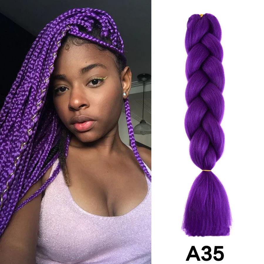 Syntetiska hårförlängningar för att göra afrikanskt fläthår högtemperaturfiber - 24 Timmar Deals