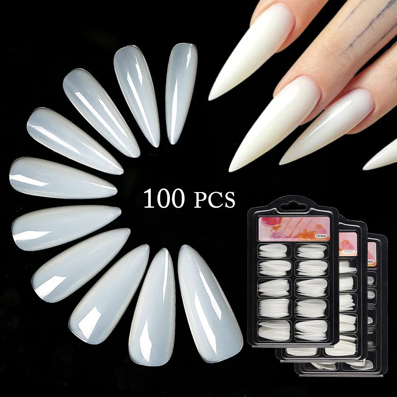 100st/box Quick Extension Full Cover Nails - 24 Timmar Deals
