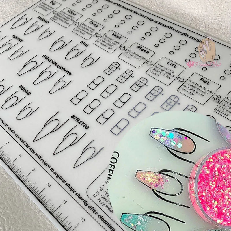 1st Silikon Akryl Nagelövningsark Utbildning - 24 Timmar Deals