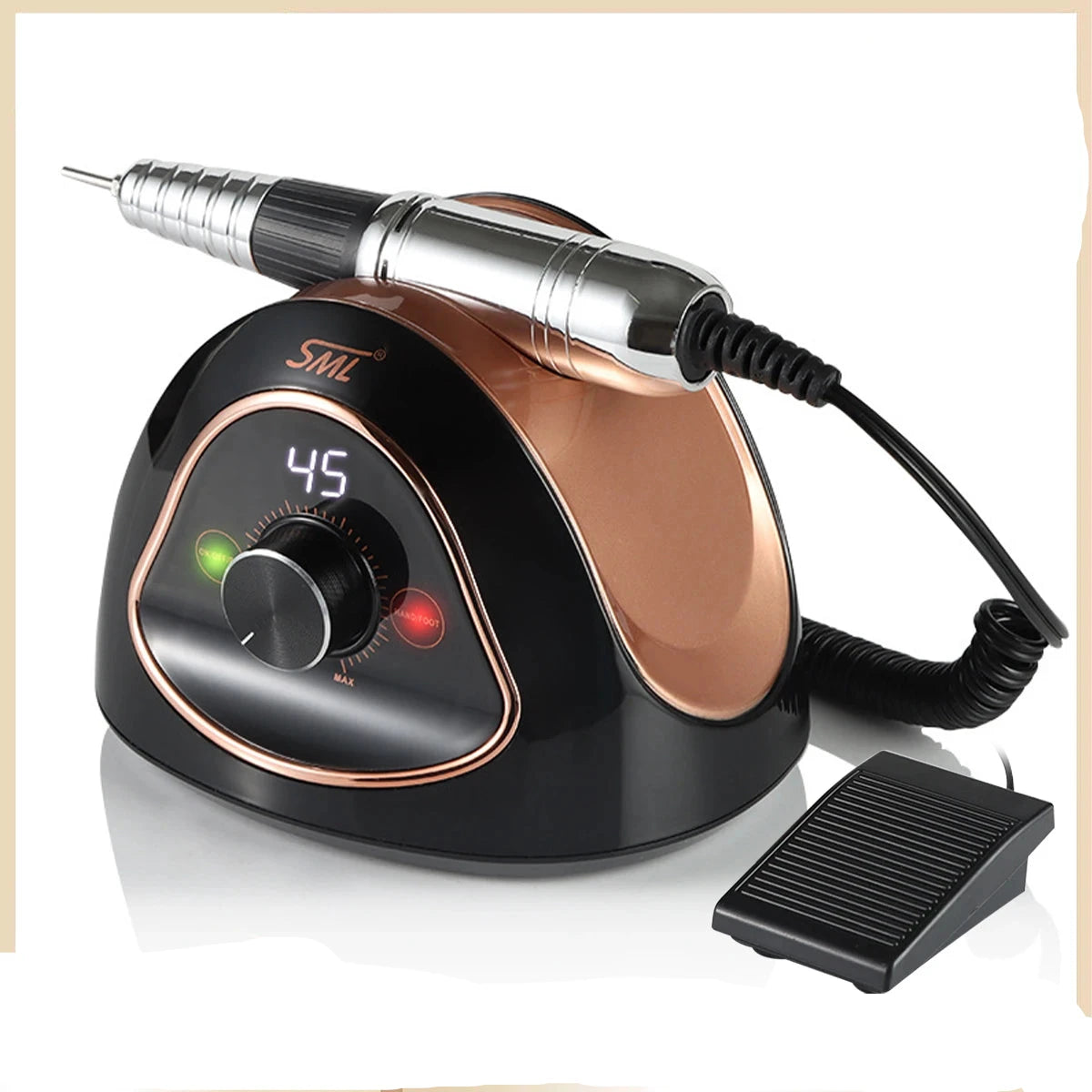 45000 RPM Nagel elfil maskin Nagelfilar med borr