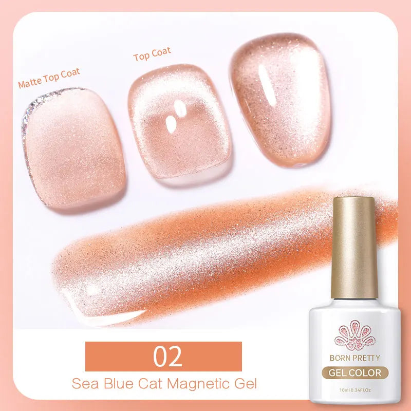 10ml Magic Cat Magnetic Gel Nail Polish Sparking Aurora Silver Effect Soak Off UV Gel Varnis Semi-Transparent - 24 Timmar Deals