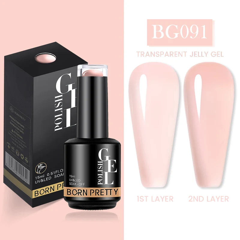 15ml Soak Off UV LED Gel Nail Polish Hybrid Varnish Nail Art Manicure 114 Colors Semi-Permanent Base Top Coat - 24 Timmar Deals