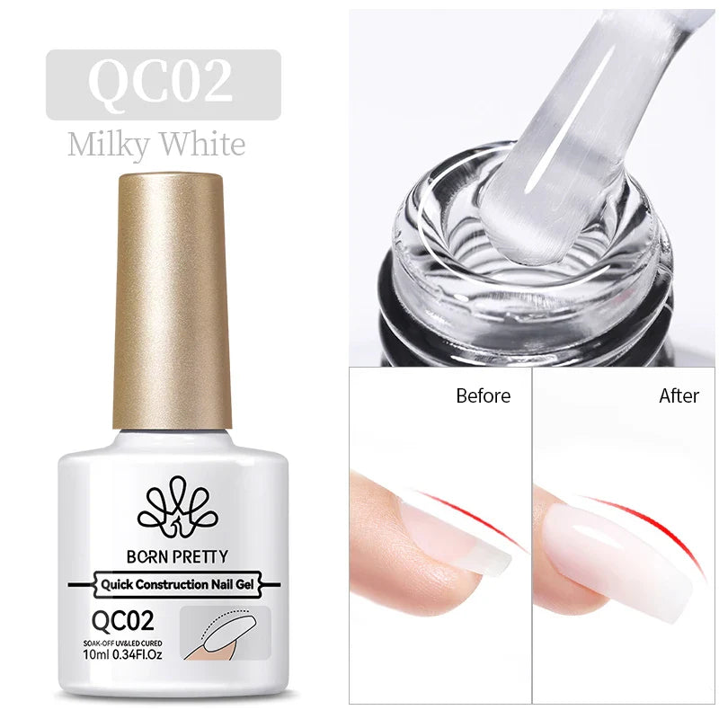 Transparent Jelly Nude Gellack 10ml Sheer Glitter Crystal Varnish - 24 Timmar Deals