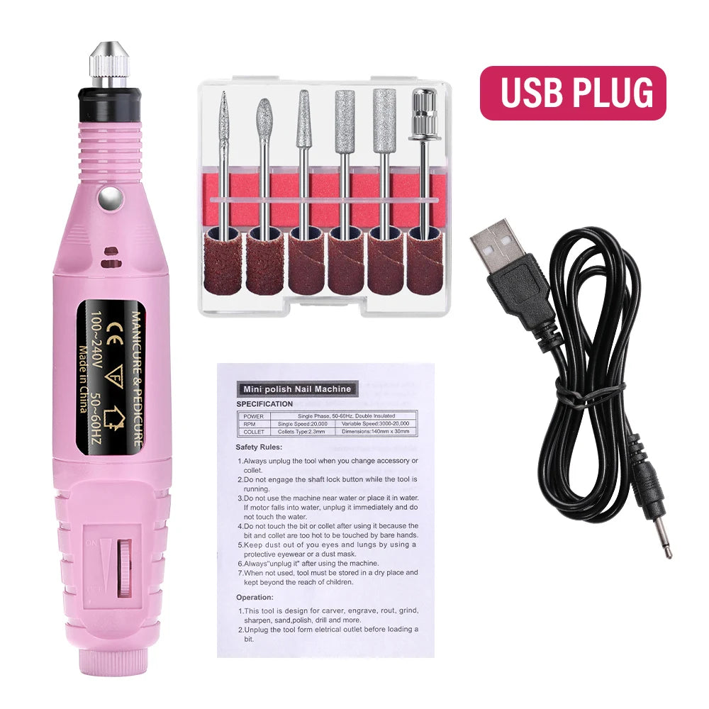 1 Set Professional Electric Nail Drill Machine - 24 Timmar Deals