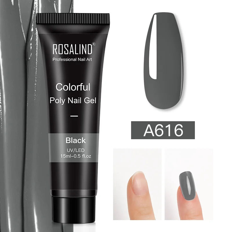 15/30 ml Poly Nail Gel Semi Permanent Akryl Extension Crystal Nail Art Fast Builder Hybrid Lack UV Poly Nagellack - 24 Timmar Deals