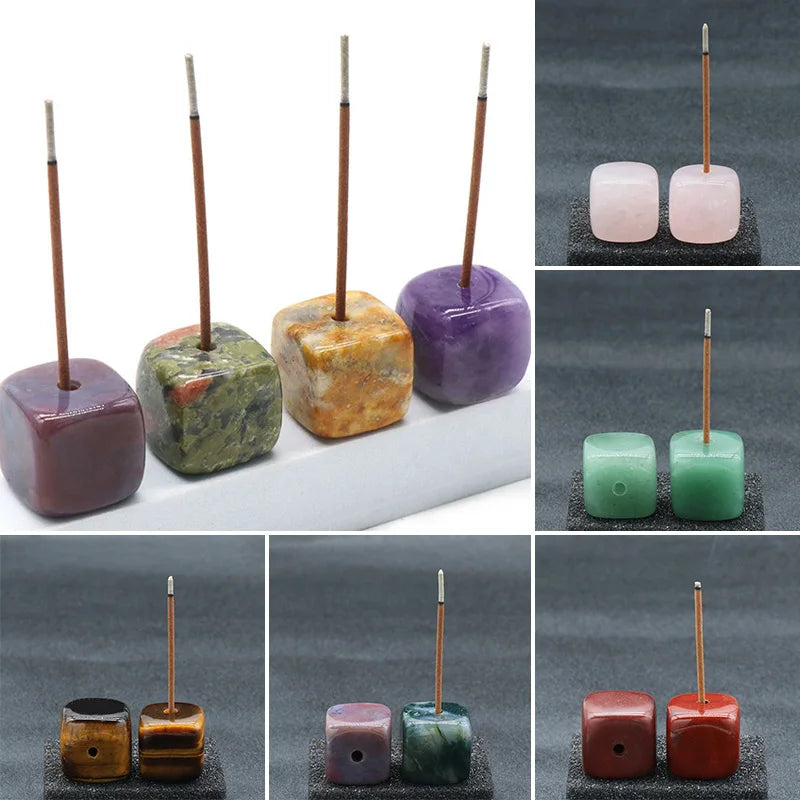1 st Cube Natursten Rökelse Stick Hållare