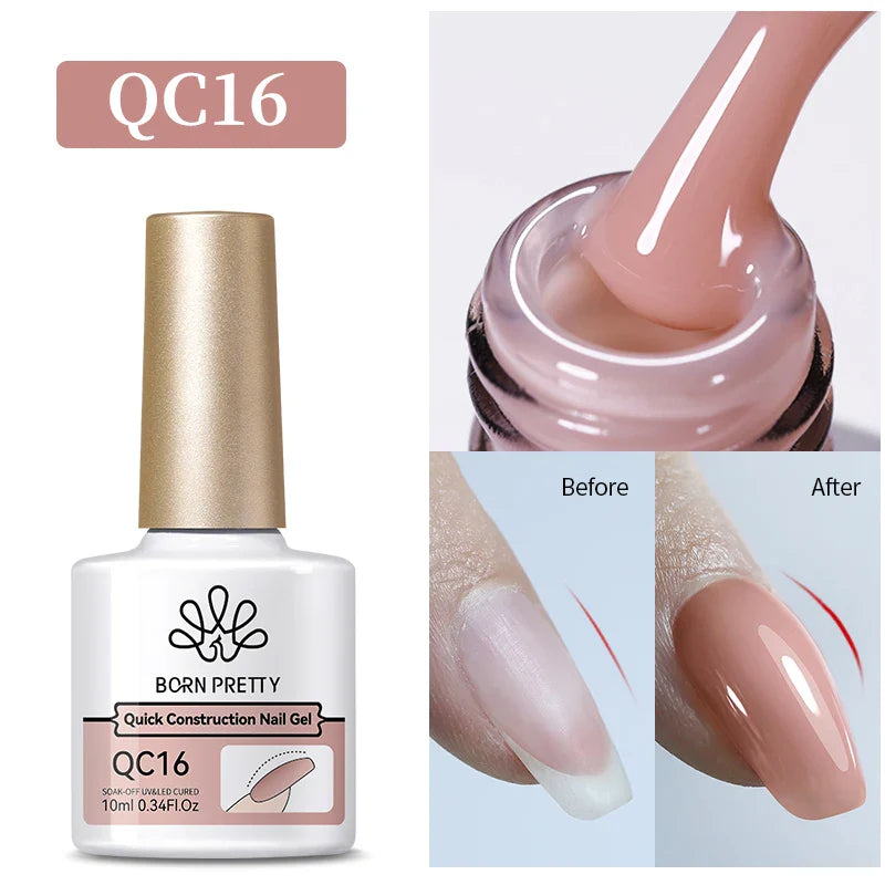 Transparent Jelly Nude Gellack 10ml Sheer Glitter Crystal Varnish - 24 Timmar Deals