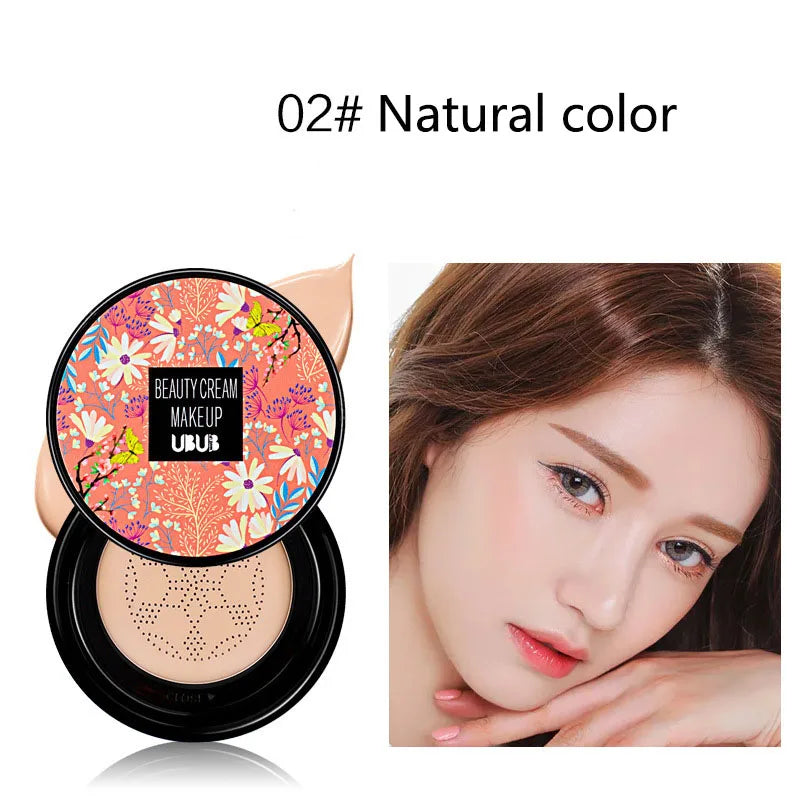 CC Cream Concealer Foundation Moisturizing Long Lasting, Air Cushion Mushroom Head Applicator - 24 Timmar Deals