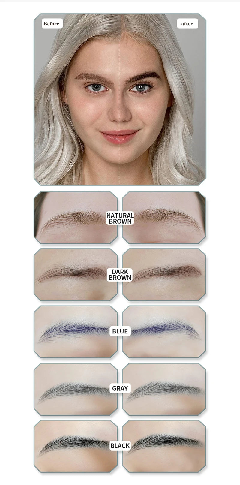 Permania Korea Original Ögonfransar Tint Cream Ögonbrynsfärgning Tint Ögonbryn Långvarigt - 24 Timmar Deals