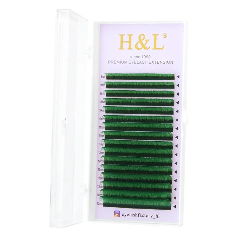 H&L Color Russian Volume Eyelashes Extension Curl Eyelash Extension Mink Lashes Individual Eyelashes Makeup Tool - 24 Timmar Deals