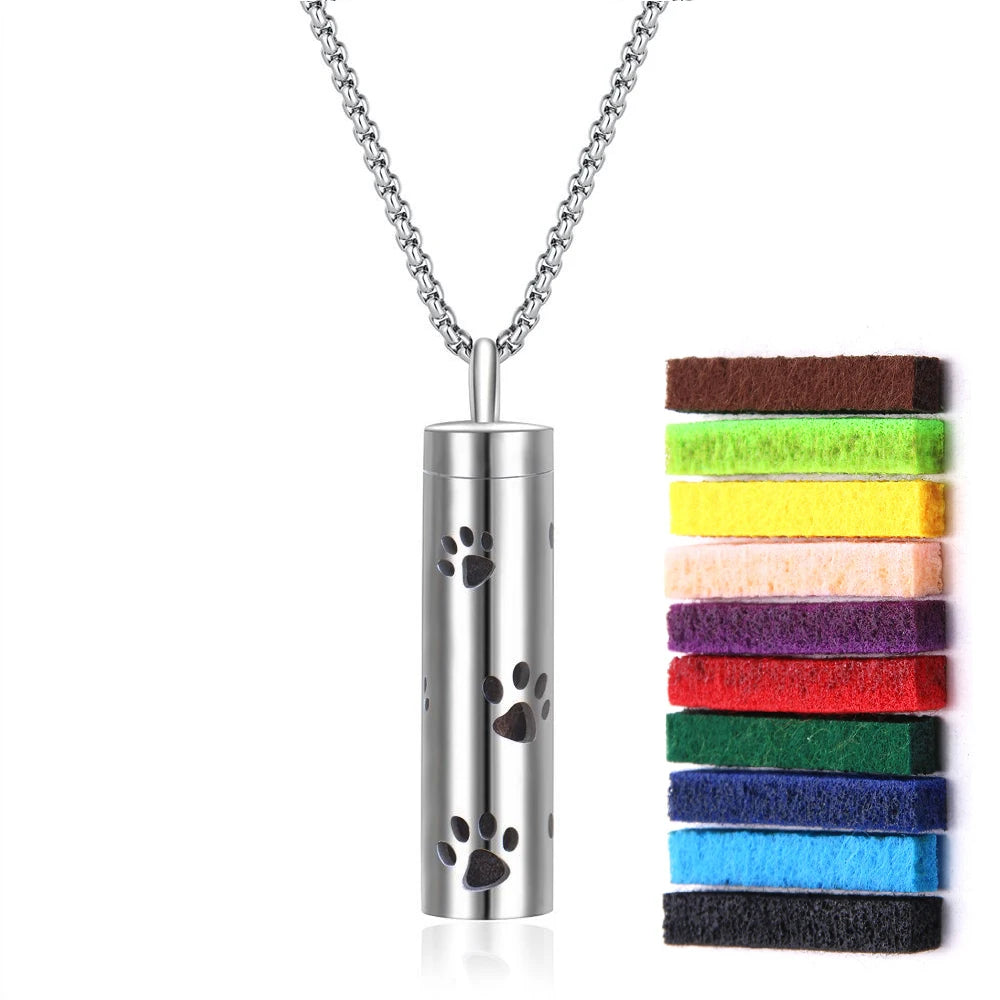 Aromaterapi Halsband Diffuser hänge 316L medaljong i rostfritt stål - 24 Timmar Deals
