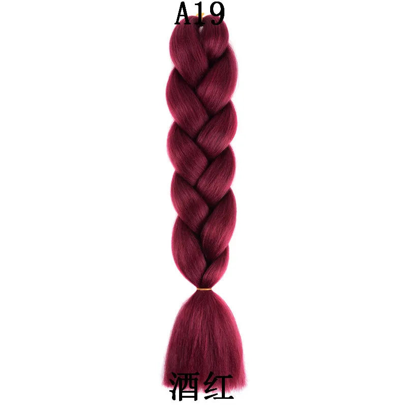 Syntetisk 1st 24 tum 100g Flätning Hårbox Flätor Färgglad Twist Flätning Hårförlängningar Syntetisk Virkad Flätning - 24 Timmar Deals