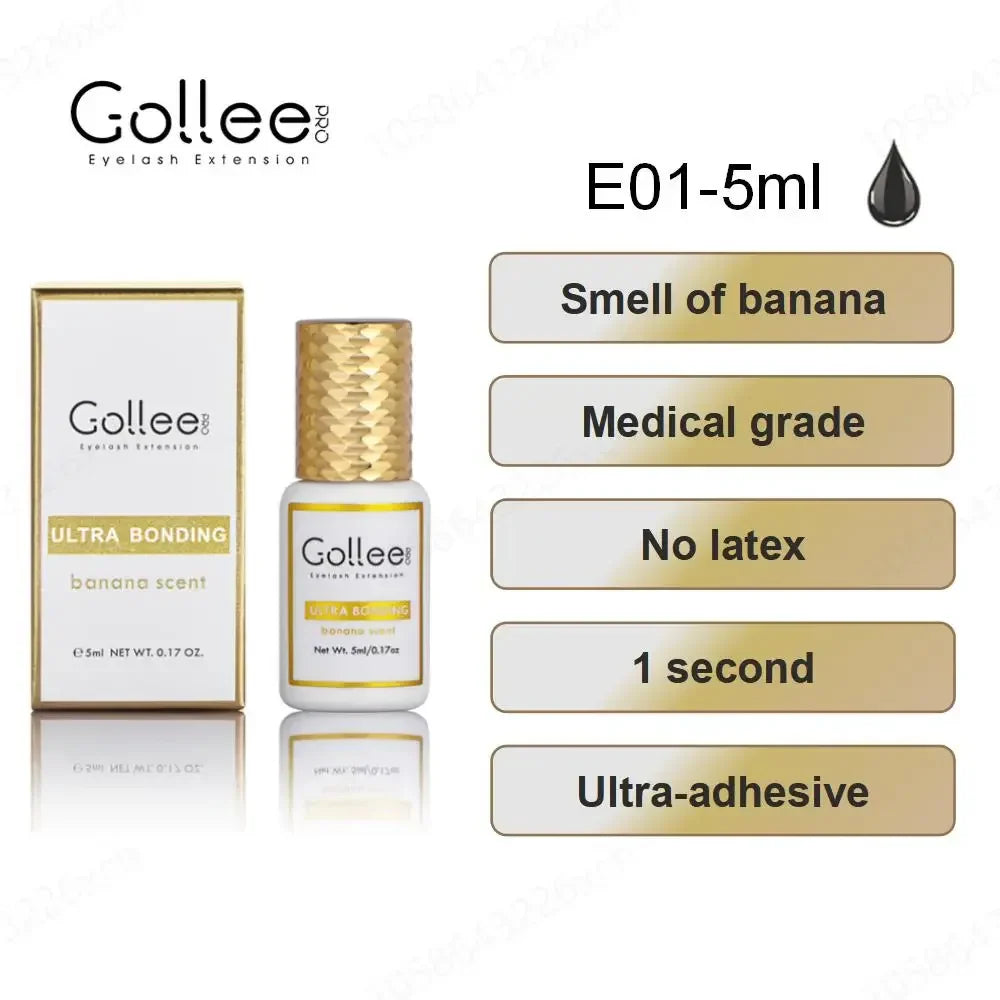 Gollee 5ml Eyelash Extension Glue 0.5 Second Fast Drying False Eye Lash Extension Glue Gollee Super Bonder Eyelash Glue Primer - 24 Timmar Deals