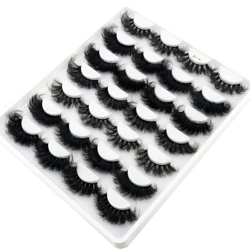 Lashes 14 Pairs Eyelashes Faux Mink Eyelashes Long Lasting Fluffy 25mm Mink Lashes Dramatic Volume lashes Extension Thick Long - 24 Timmar Deals