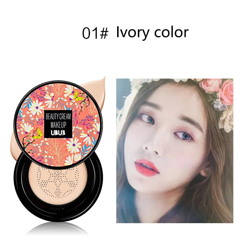 CC Cream Concealer Foundation Moisturizing Long Lasting, Air Cushion Mushroom Head Applicator - 24 Timmar Deals