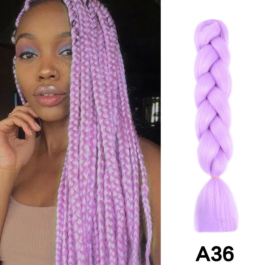 Syntetiska hårförlängningar för att göra afrikanskt fläthår högtemperaturfiber - 24 Timmar Deals