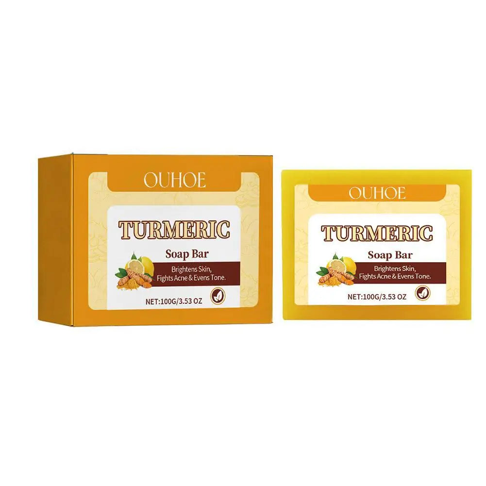 OUHOE Lemon Turmeric Kojic Acid Soap Bar Turmeric Face Whitening Body Oil Removal Soap Acne Skin Skin Care Care Body Soap A J2F1 - 24 Timmar Deals