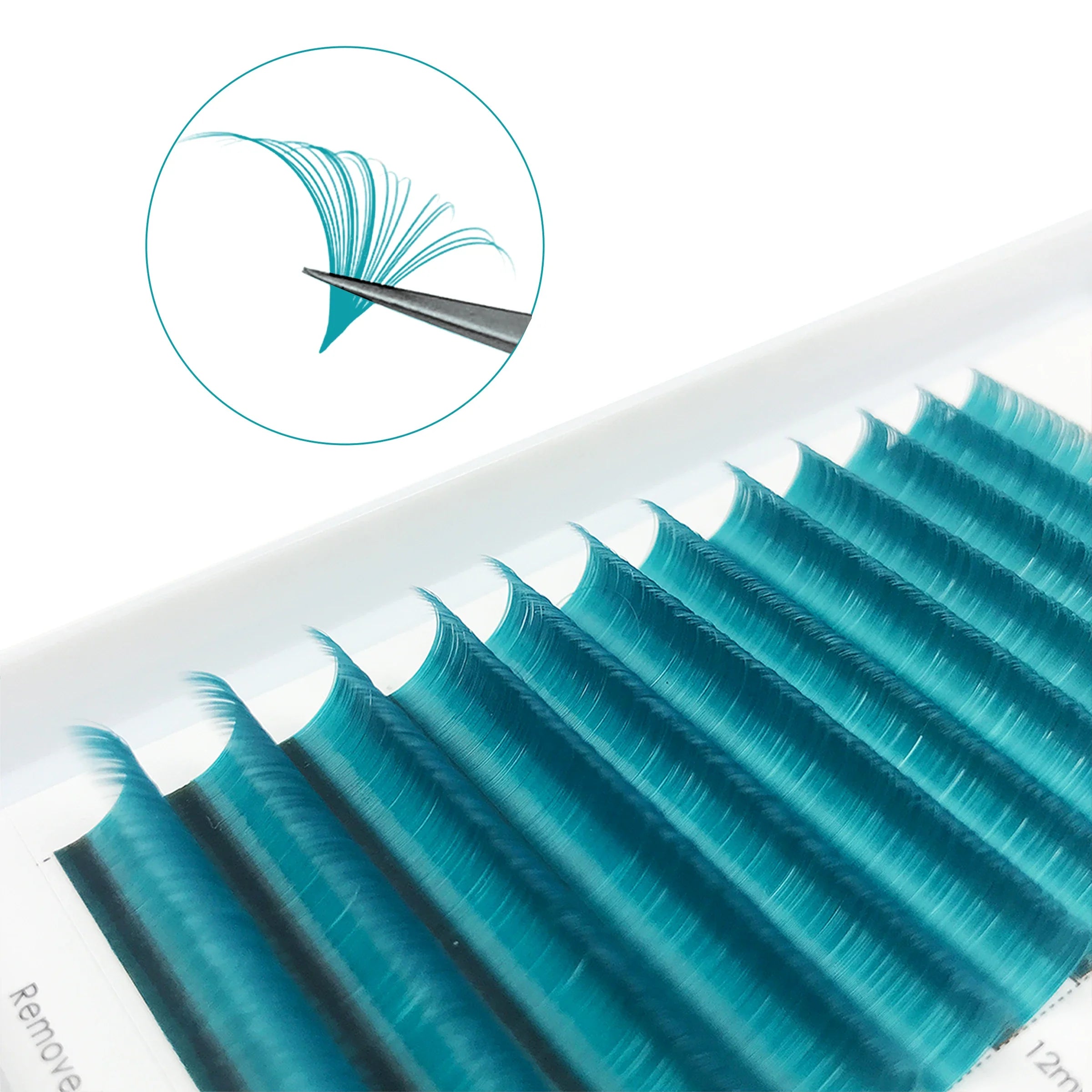 Colorful  Lashes Purple Blue Brown Green Red  Pink Yellow Easy Fan Eyelash Extensions Colored Faux Mink Lashes Makeup - 24 Timmar Deals