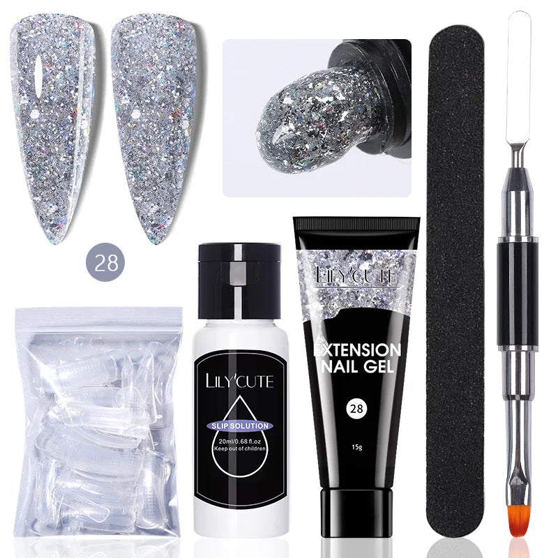 15ml Polygel Nail Extension Set - 24 Timmar Deals