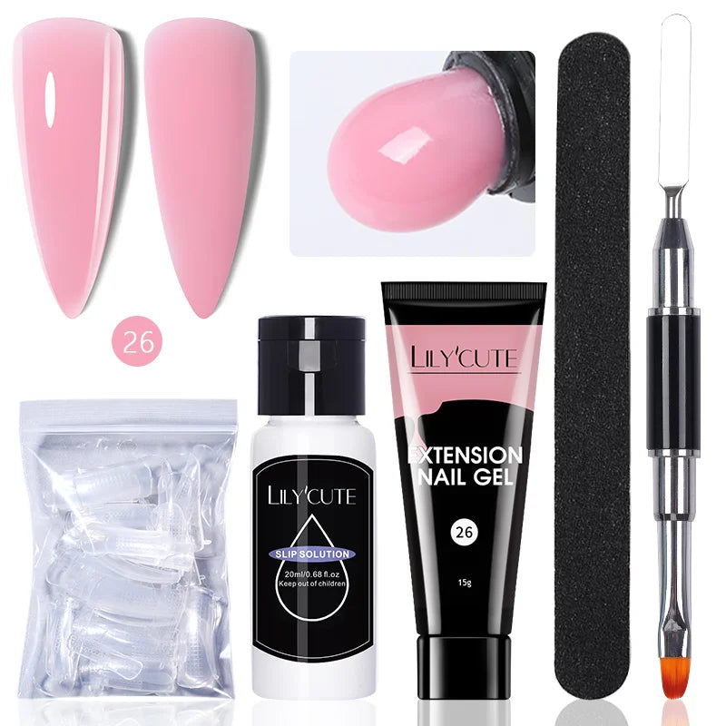 15ml Polygel Nail Extension Set - 24 Timmar Deals