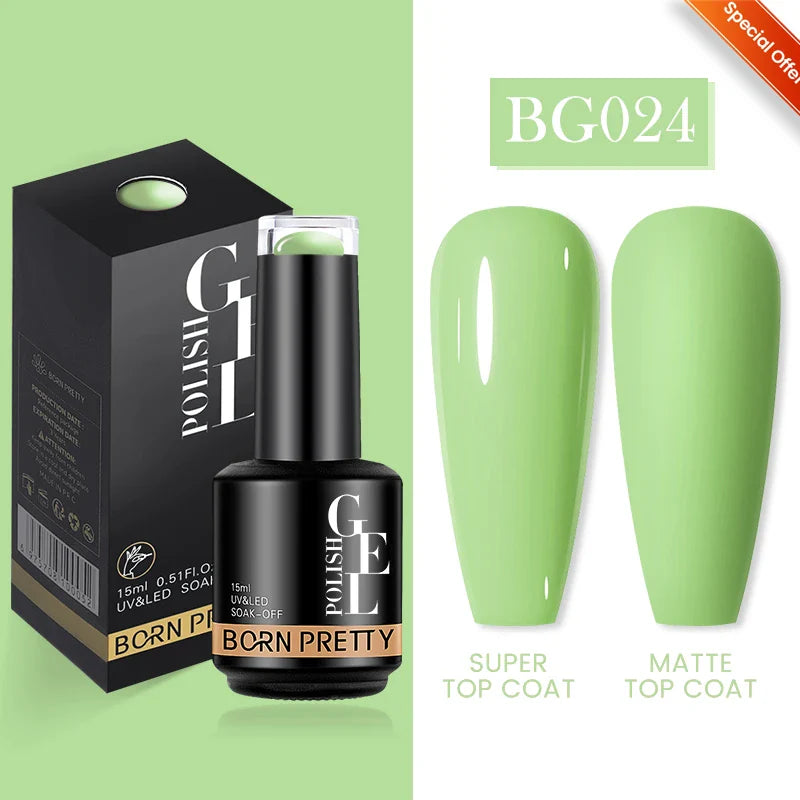 15ml Soak Off UV LED Gel Nail Polish Hybrid Varnish Nail Art Manicure 114 Colors Semi-Permanent Base Top Coat - 24 Timmar Deals