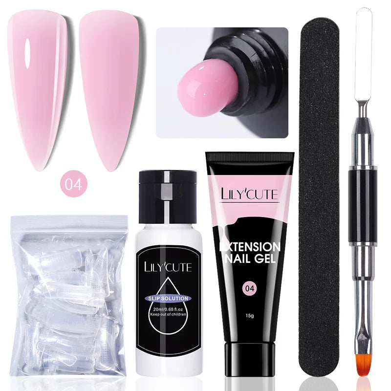15ml Polygel Nail Extension Set - 24 Timmar Deals