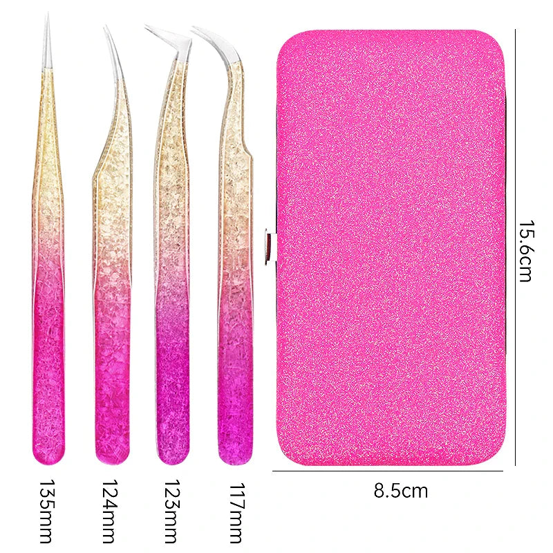 Ögonfranspincettpaketset Ice Flower Antistatisk ympning False 3D Fransförlängning - 24 Timmar Deals