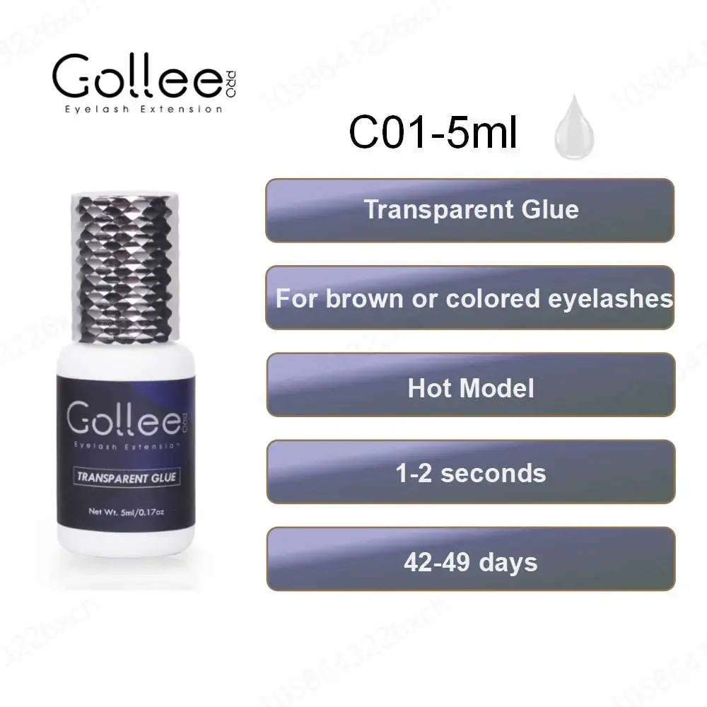 Gollee 5ml Eyelash Extension Glue 0.5 Second Fast Drying False Eye Lash Extension Glue Gollee Super Bonder Eyelash Glue Primer - 24 Timmar Deals