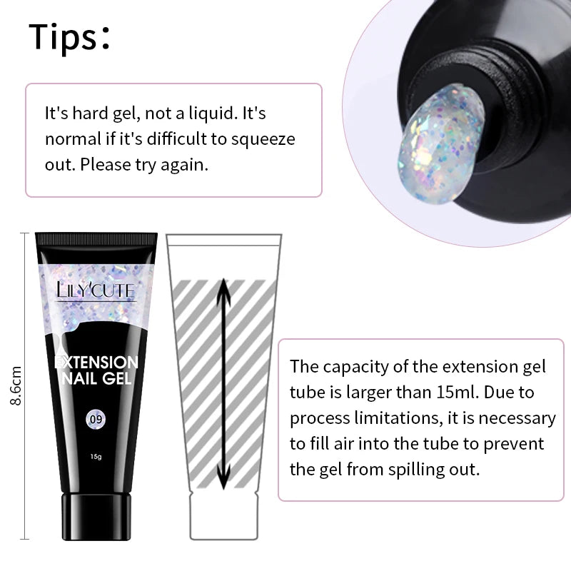 15ml Polygel Nail Extension Set - 24 Timmar Deals