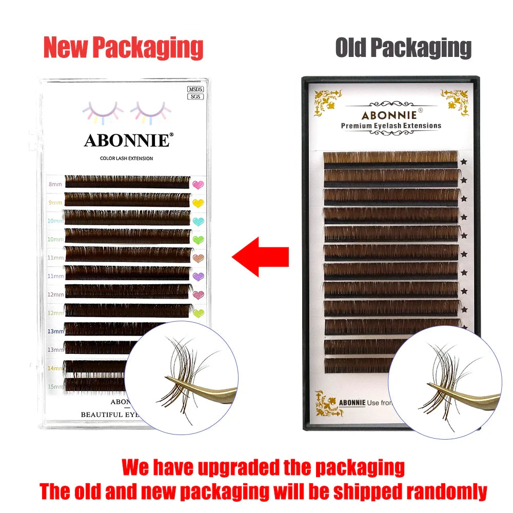Dark Brown Eyelash Extension 12 Lines Mix 8-15mm Fake Mink Eyelash Makeup Silk Handmade Natural Lashes - 24 Timmar Deals