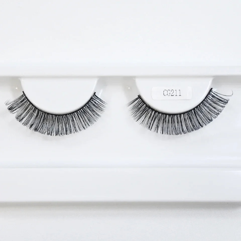 Classic Hybrid Volume Lashes 2022 New Arrival Wispy D Curl Short Russian Strip Lashes Makeup False Eyelashes - 24 Timmar Deals