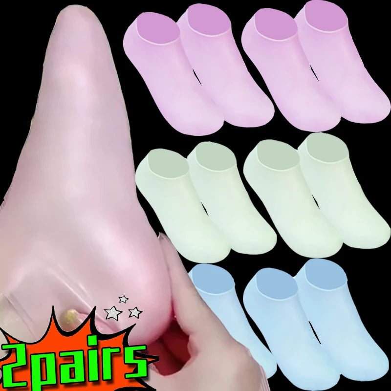 Silikon Fuktgivande Fotstrumpor Exfolierande Gel Strumpor - 24 Timmar Deals