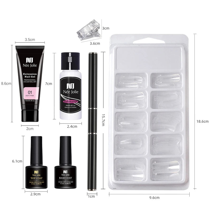 Poly Nail Gel Kit with 6W LED Lamp - 24 Timmar Deals