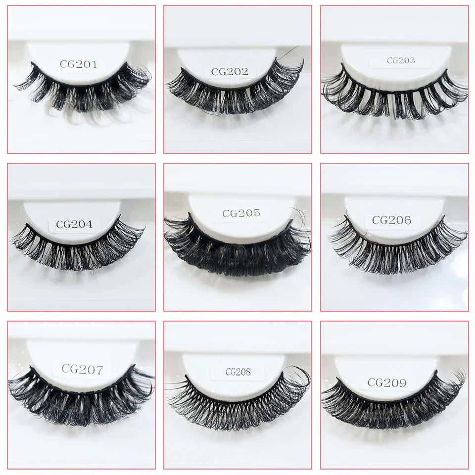 Classic Hybrid Volume Lashes Wispy D Curl Short Russian Strip Lashes Makeup False Eyelashes - 24 Timmar Deals
