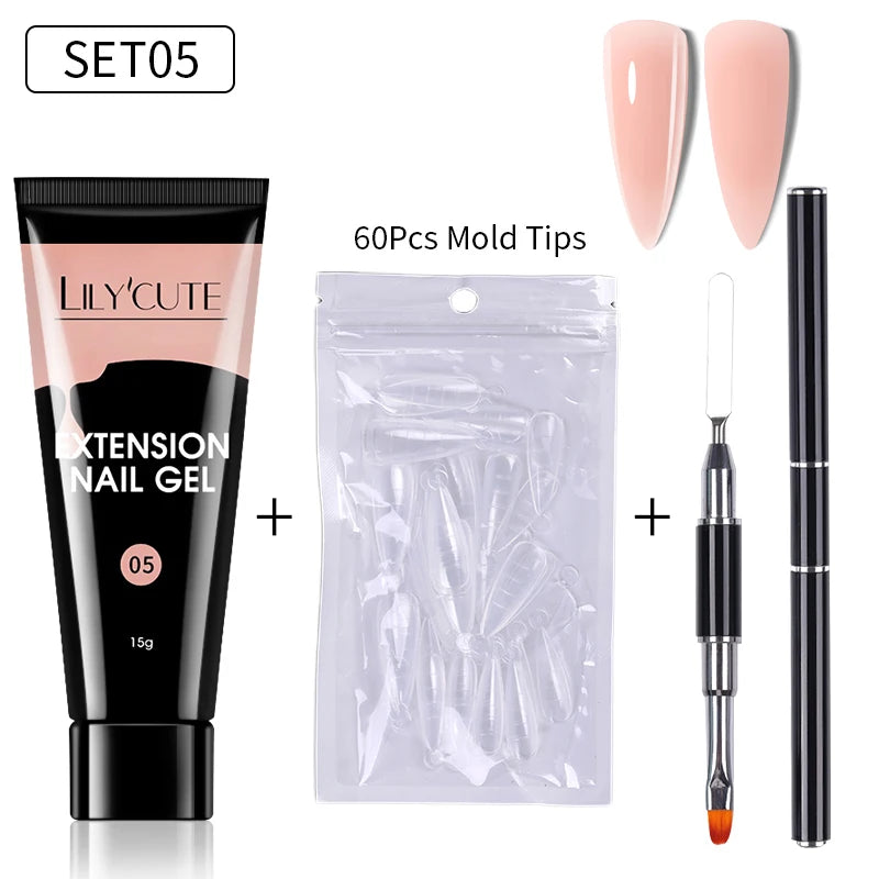 15ml Polygel Nail Extension Set - 24 Timmar Deals