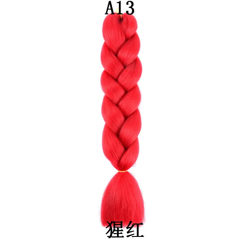Syntetisk 1st 24 tum 100g Flätning Hårbox Flätor Färgglad Twist Flätning Hårförlängningar Syntetisk Virkad Flätning - 24 Timmar Deals