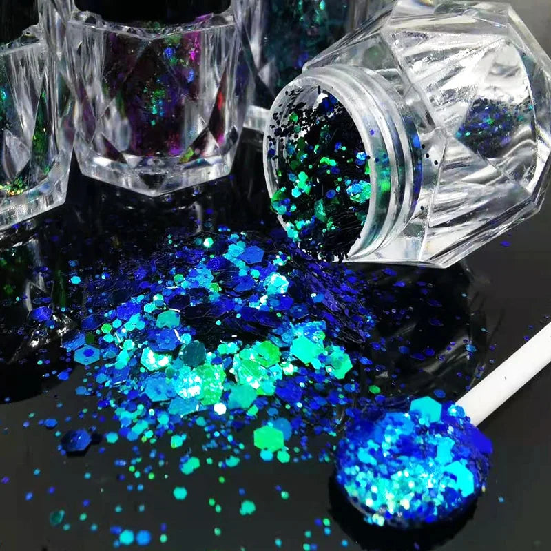 Holographic Nail Powder Net-2g Chrome Laser Mirror Glitter - 24 Timmar Deals