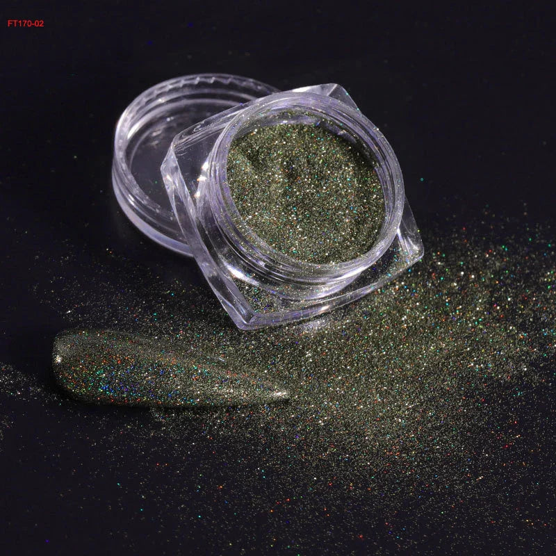 Holographic Nail Powder Net-2g Chrome Laser Mirror Glitter - 24 Timmar Deals