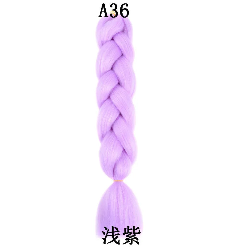 Syntetisk 1st 24 tum 100g Flätning Hårbox Flätor Färgglad Twist Flätning Hårförlängningar Syntetisk Virkad Flätning - 24 Timmar Deals