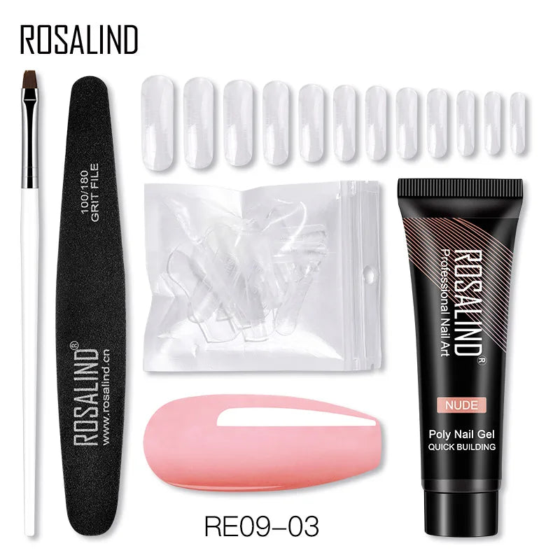Poly Gel Akryl Extension Crystal Nail Art Hybrid Lack Slip Solution Poly Nagellack Semi Permanent 15/30ml - 24 Timmar Deals