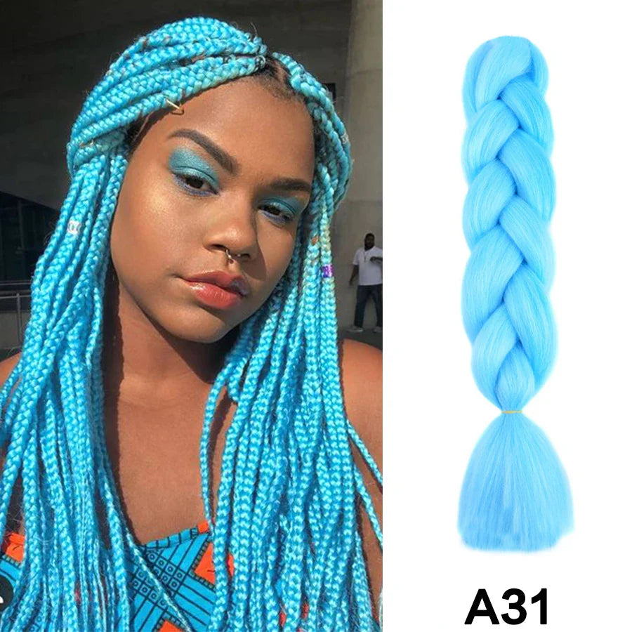Syntetiska hårförlängningar för att göra afrikanskt fläthår högtemperaturfiber - 24 Timmar Deals
