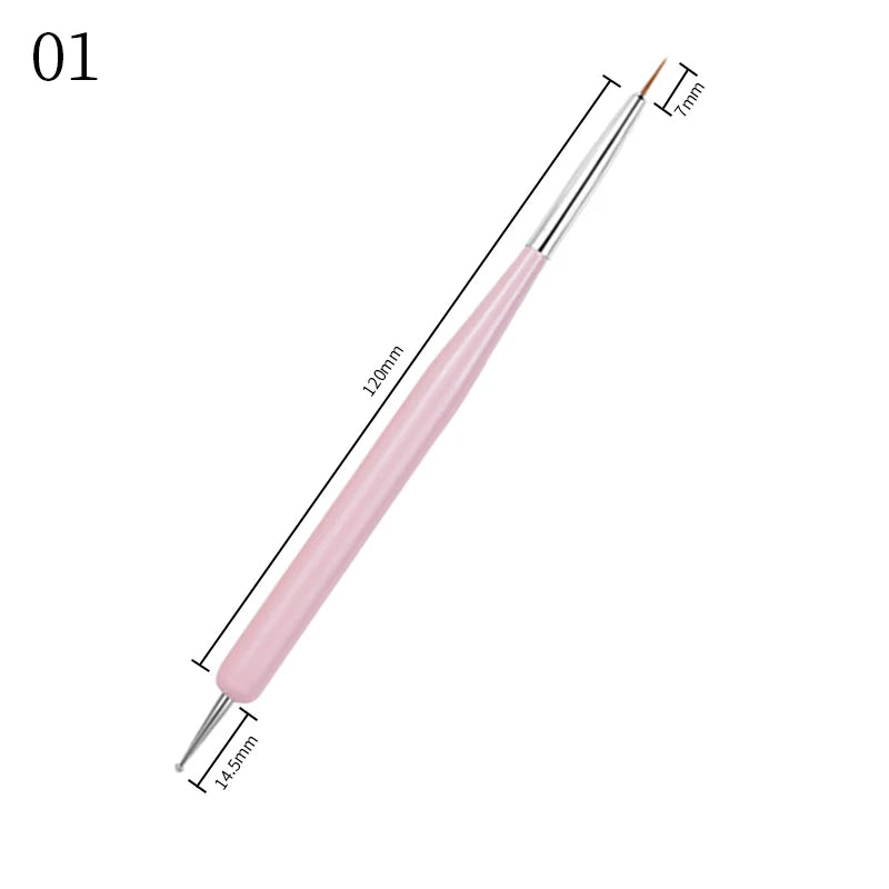 1 st Nail Art Ritning Målning Penna Tunn Rand Blomma Carving Liner Pensel - 24 Timmar Deals