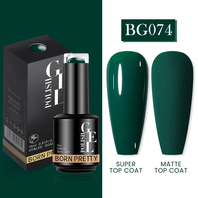 15ml Soak Off UV LED Gel Nail Polish Hybrid Varnish Nail Art Manicure 114 Colors Semi-Permanent Base Top Coat - 24 Timmar Deals