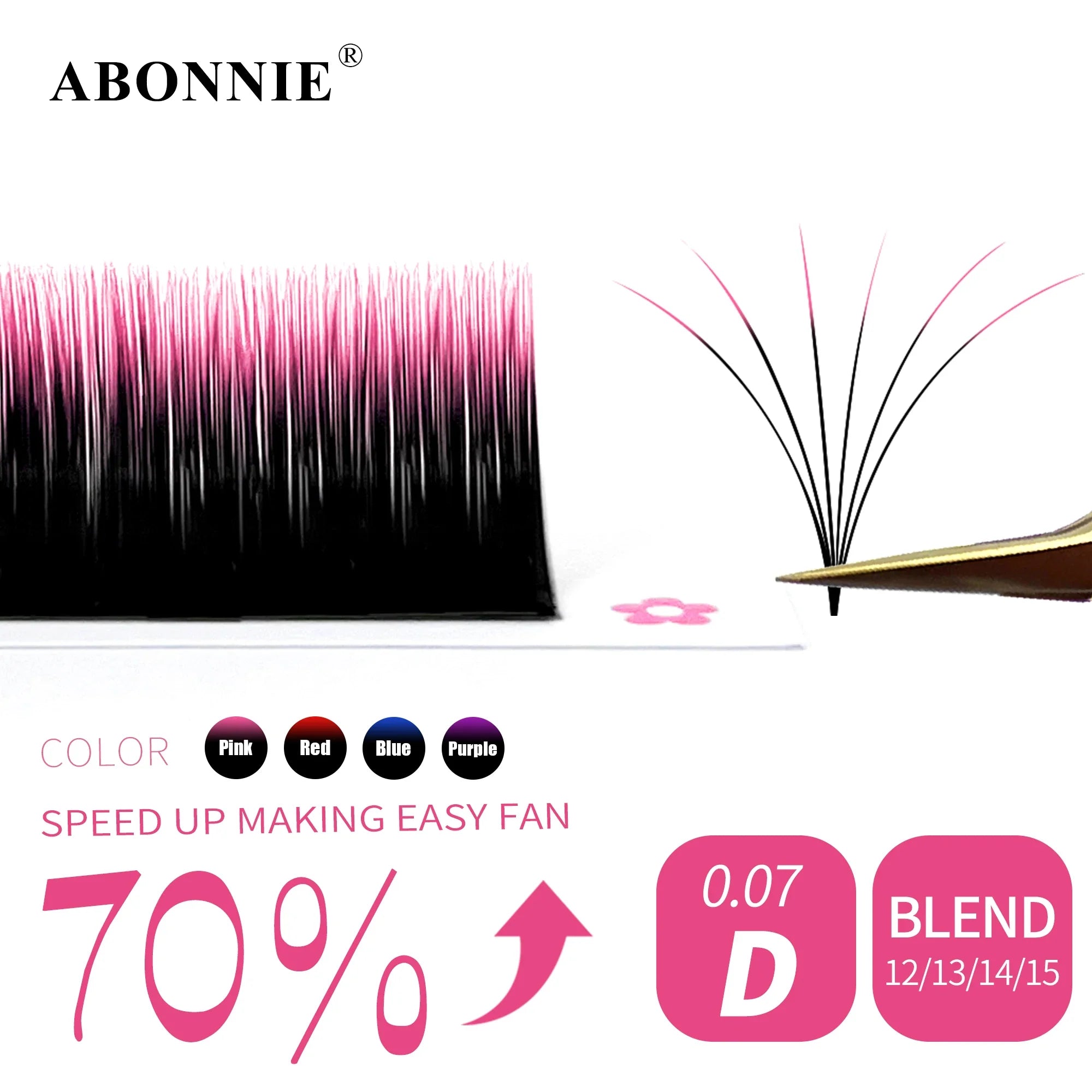 Omber Colored Easy Fanning Volume Lashes Soft Mink Fast Blooming Auto Fans Eyelash Extensions For Beauty - 24 Timmar Deals