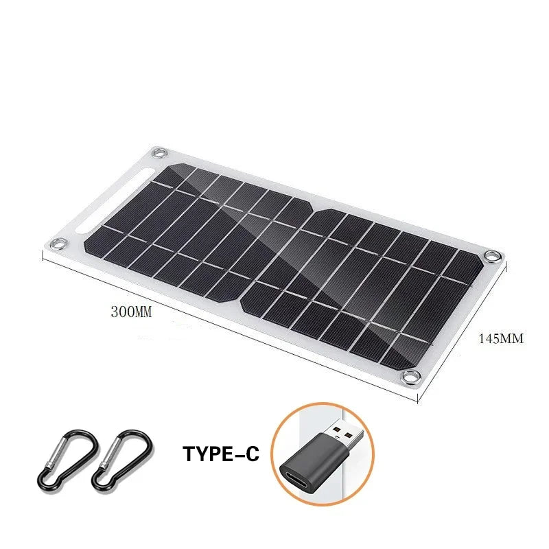 30W Solpanel Med USB Vattentät Utomhusvandring och Camping Bärbart Batteri Mobiltelefon Laddningsbank Laddningspanel 6,8V - 24 Timmar Deals