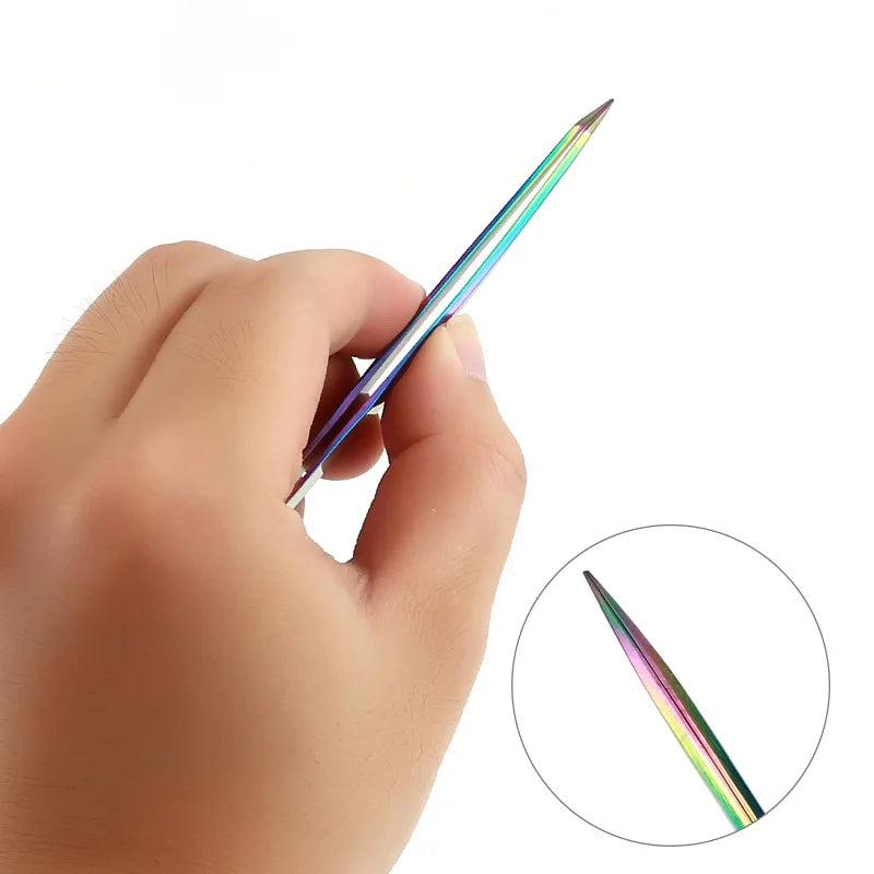 1 st Ögonfransar Pincett Rostfritt stål Superhard pincett Antistatisk pincett med hög precision för ögonfransförlängning - 24 Timmar Deals