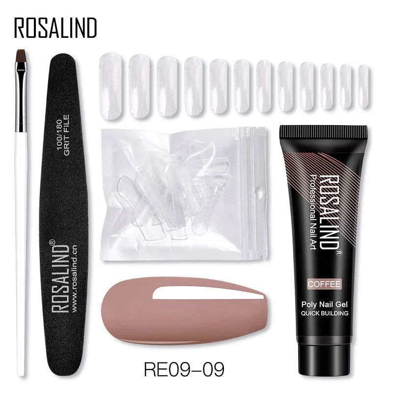 Poly Gel Akryl Extension Crystal Nail Art Hybrid Lack Slip Solution Poly Nagellack Semi Permanent 15/30ml - 24 Timmar Deals