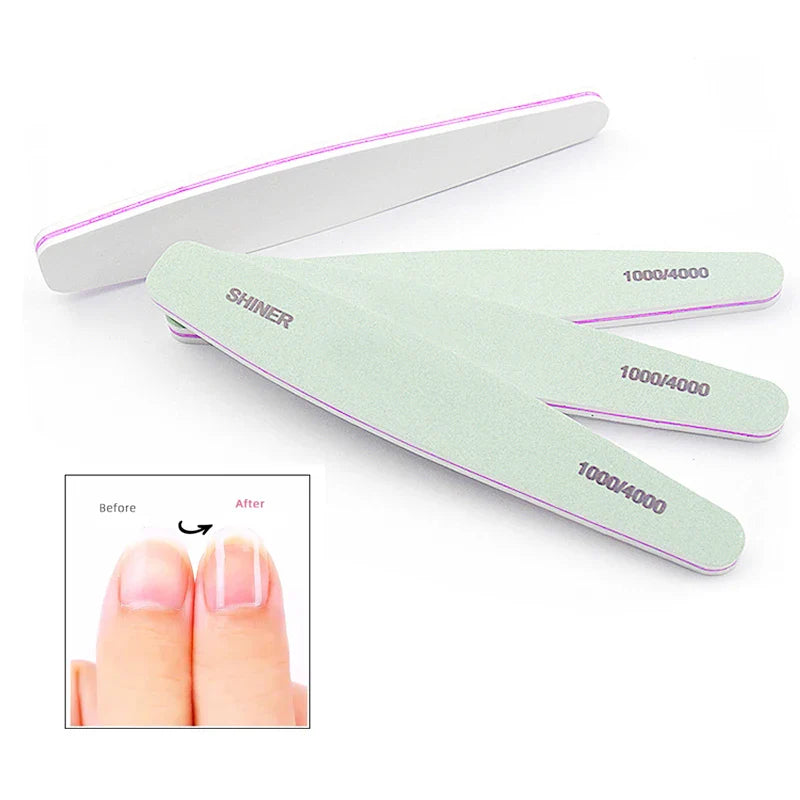 3/5/8 st Dubbelsidig Nagellack Fil Grit 1000/4000 - 24 Timmar Deals
